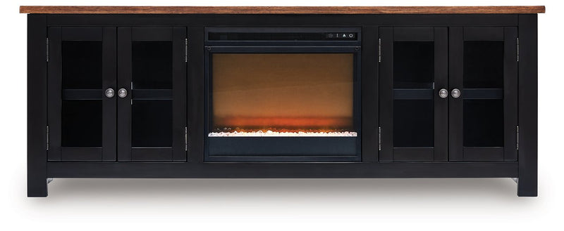 Wildenauer 76" TV Stand with Electric Fireplace - Theo's Factory Direct Mattress & Furniture (Columbus, OH)
