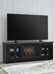 Wildenauer 76" TV Stand with Electric Fireplace - Theo's Factory Direct Mattress & Furniture (Columbus, OH)