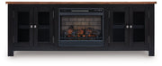 Wildenauer 76" TV Stand with Electric Fireplace - Theo's Factory Direct Mattress & Furniture (Columbus, OH)