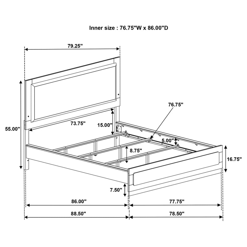 Caraway Panel Bed with LED Lighting